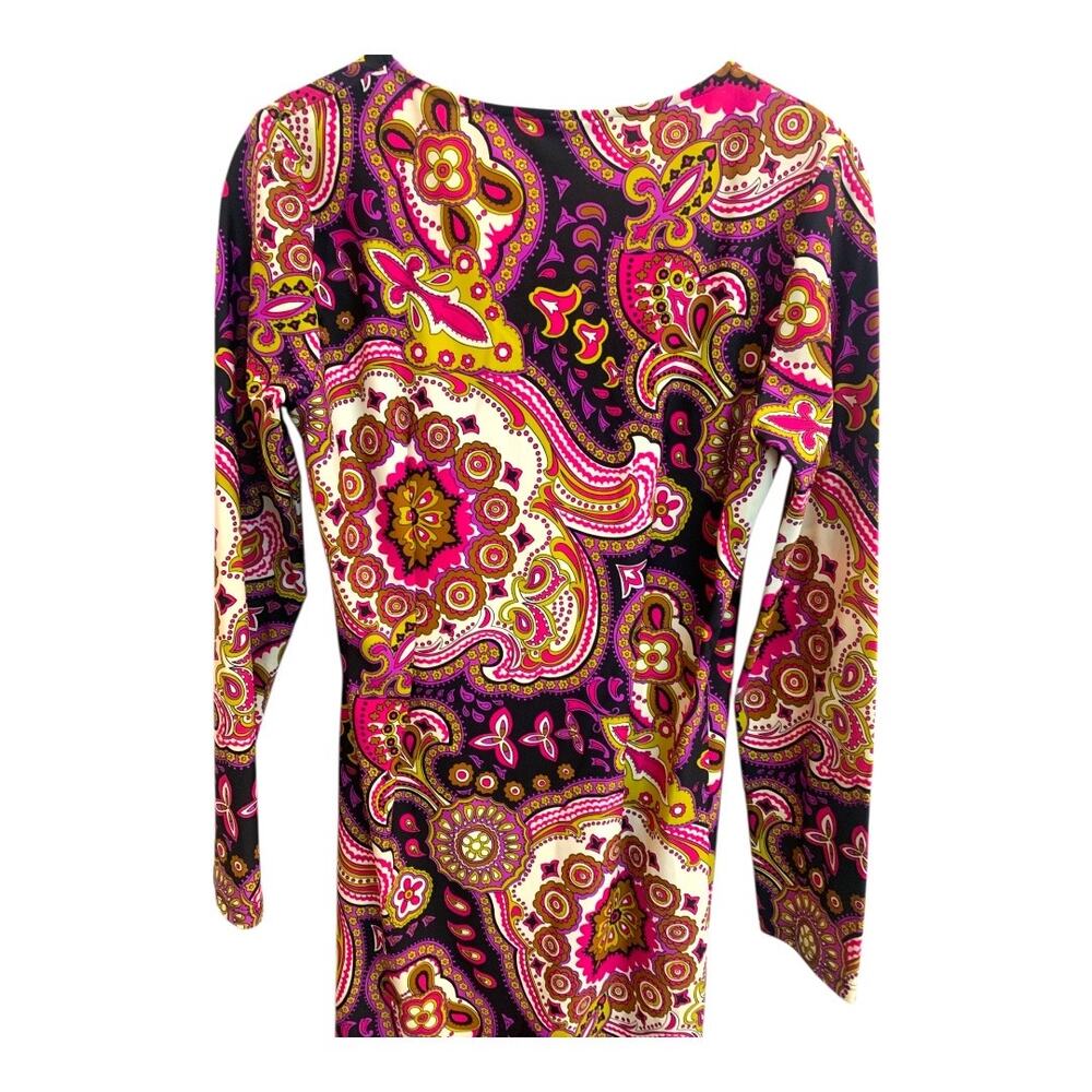 Jude Connally Diane Medallion Paisley Faux Wrap Dress sz Small NWT - Picture 3 of 8